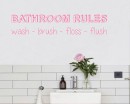 Bathroom Rules Quotes Wall  Art Stickers
